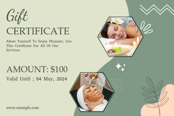 Beauty Salon Gift Certificate Template Label
