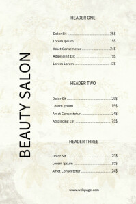 Beauty Salon Price List Template Postermywall