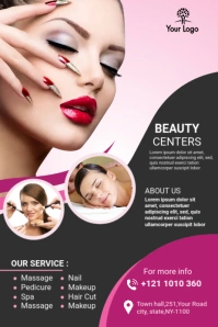 Beauty Salon Pinterest Graphic template