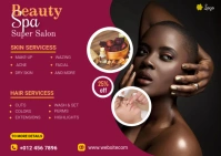 Beauty Salon Post Card Postcard template