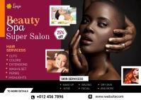 Beauty Salon Post Card Pocztówka template