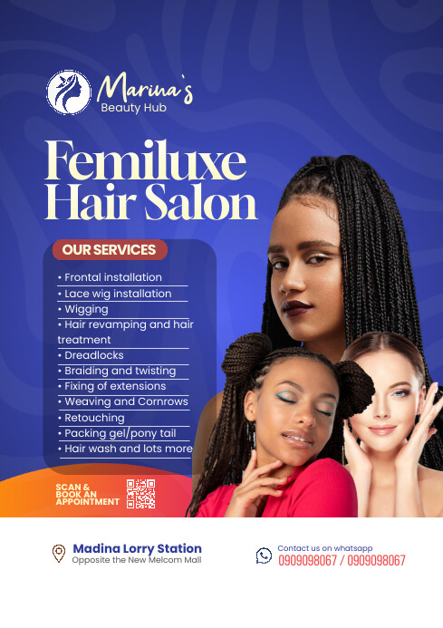 Beauty Salon Poster A4 template