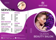 Beauty salon price list A6 template