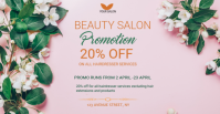 Beauty salon promotion design template Facebook-evenementomslag