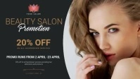 Beauty salon promotion design template Facebook-covervideo (16:9)