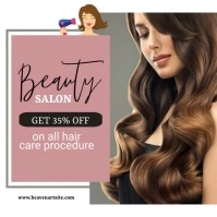Beauty Salon Promotion Instagram post template
