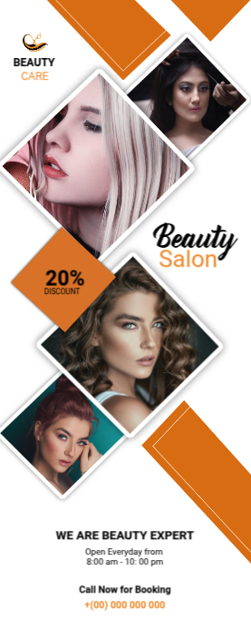 Beauty Salon Rollup Banner Template