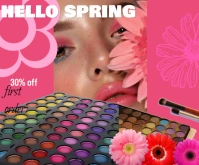 beauty salon/supply/makeup/eye shadow promo Medium Rectangle template