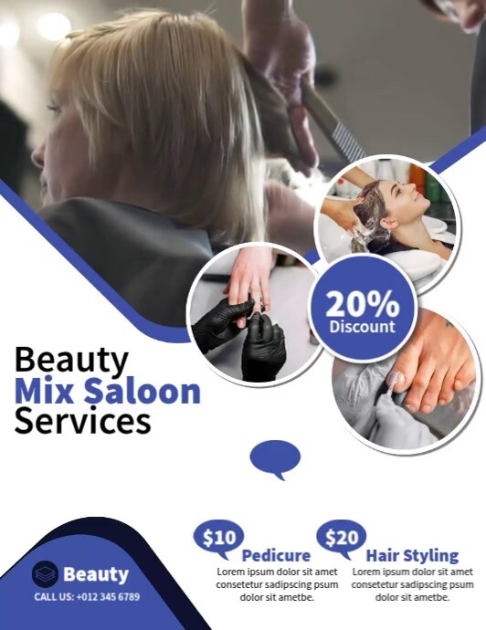 Beauty Saloon Flyer (US Letter) template