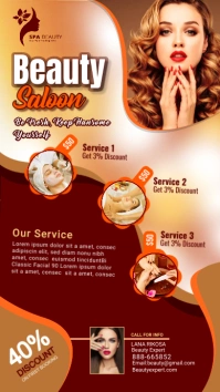 beauty saloon flyer design Digitale display (9:16) template
