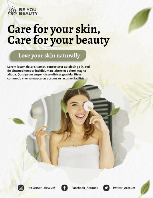 Beauty Skin Care Ads Template PosterMyWall