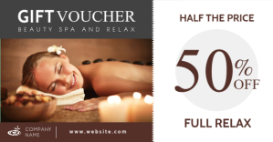 Белый Spa Gift Voucher Facebook Shared Image Template