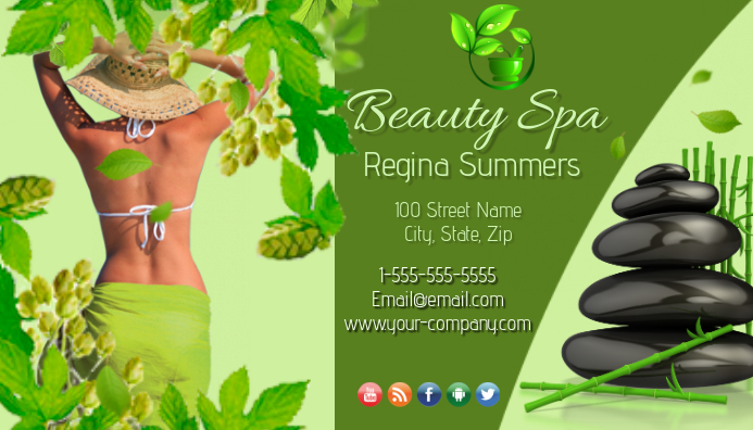 Beauty Spa Business Card Template Postermywall
