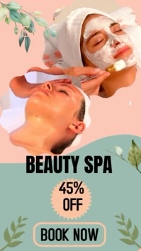 Beauty spa flyer Ekran reklamowy (9:16) template
