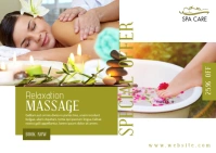 Beauty Spa Massage Center Advertisement Postcard template