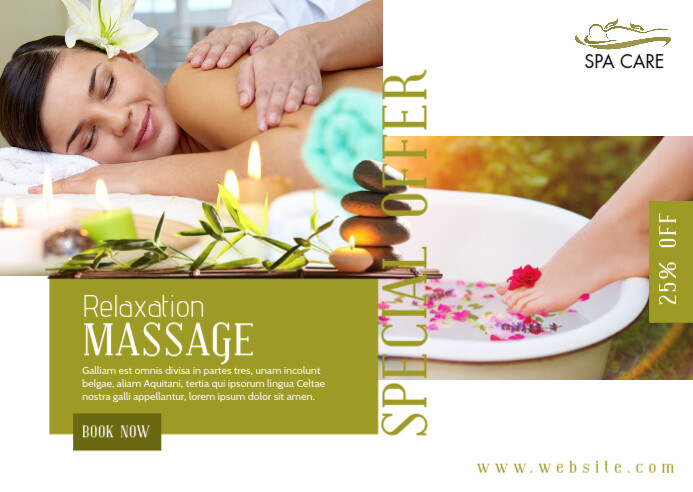 Beauty Spa Massage Center Advertisement Template | PosterMyWall