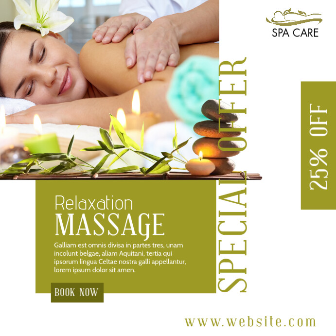 Beauty Spa Massage Center Advertisement Template | PosterMyWall