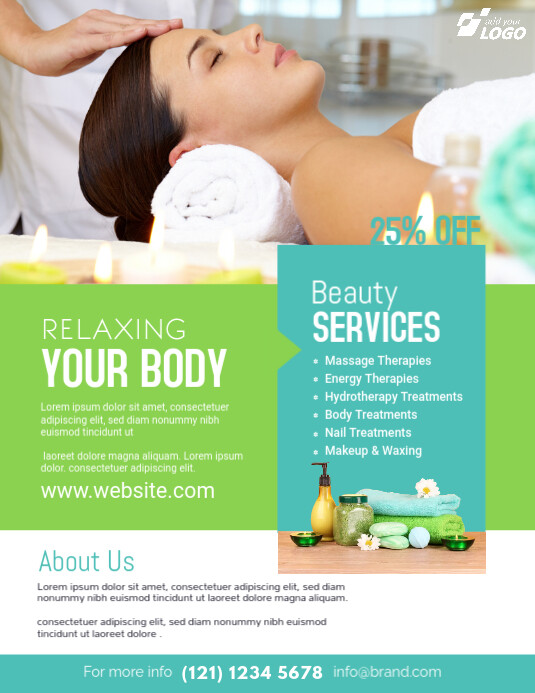 Beauty Spa Salon Flyer Template Postermywall