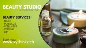 Yellow Beauty Studio Services Digital Display Template