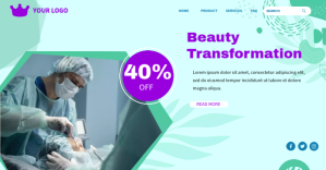 Beauty Transformation Facebook Ads template
