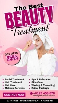 Beauty Treatment Ads รีลบน Instagram template