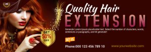Braun Hair Extension Promotion Tumblr Banner Template