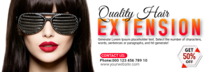 White Hair Extension Promotion Tumblr-Banner Template