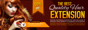 Red Hair Extension Promotion Tumblr Banner Template