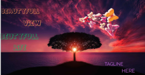 Пурпурный Nature Scene Facebook begivenhed cover Template