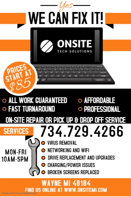 Copy of Copy of Computer Repair | PosterMyWall