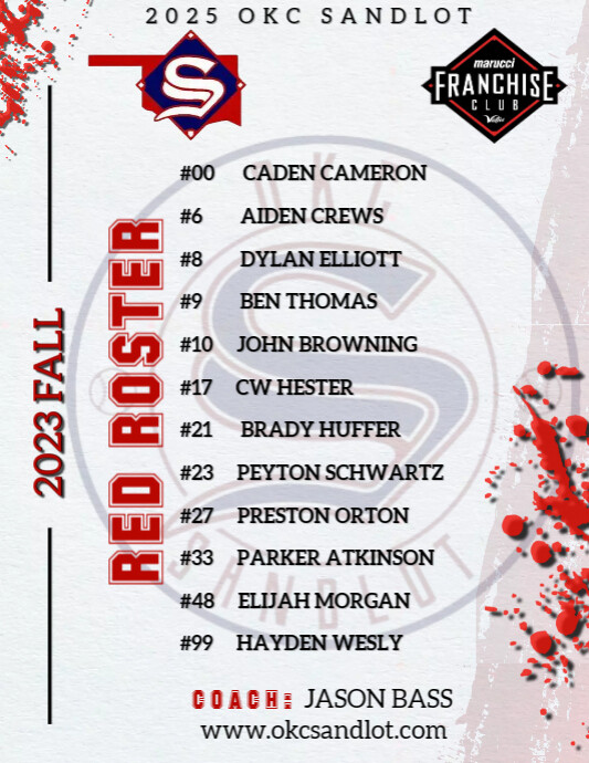 Copy of RED ROSTER | PosterMyWall