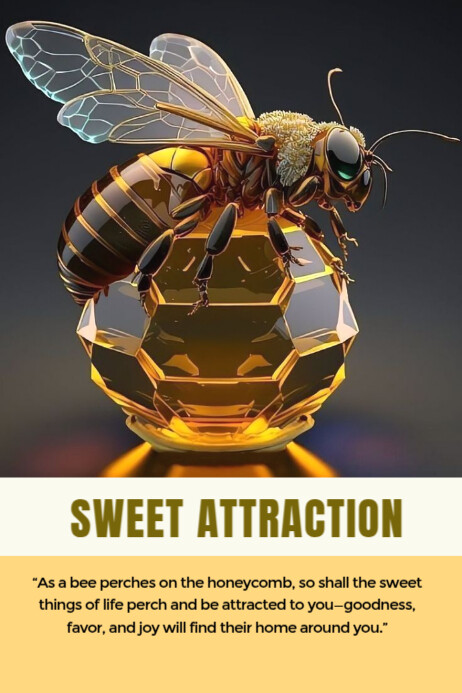 Bee day, bee ad, sweet, Honey, honeycomb Poster template