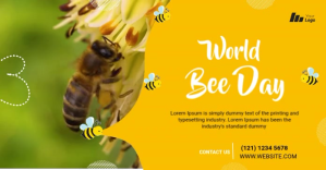 Bee day Facebook Shared Image video post template