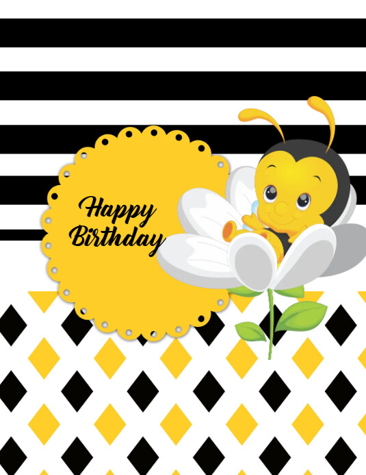 Modele Abeille Joyeux Anniversaire Postermywall Modele Abeille Joyeux Anniversaire Postermywall