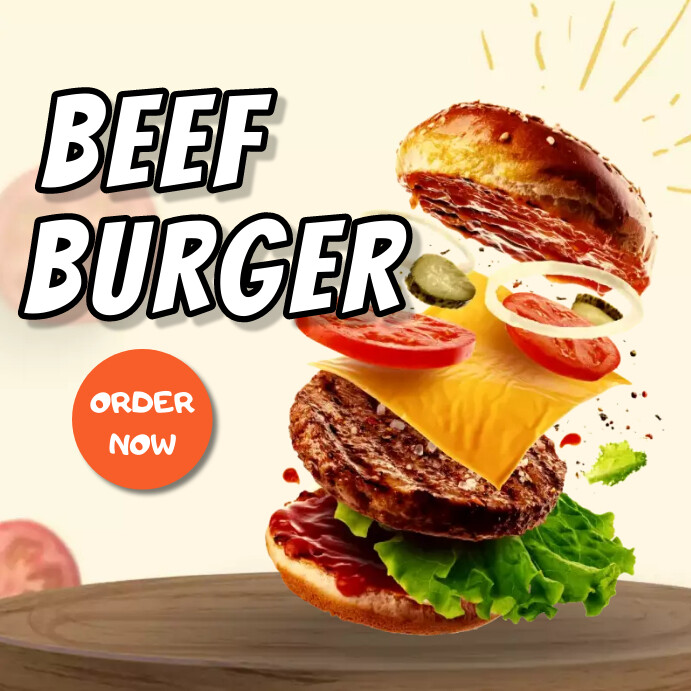 Beef Burger Instagram Post template