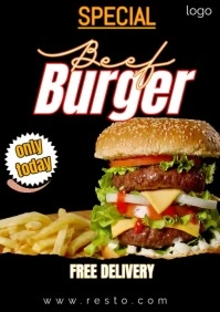 Beef burger A1 template