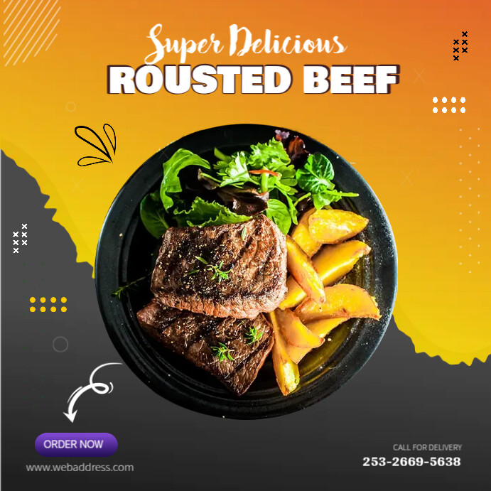 Beef Menu Template | PosterMyWall