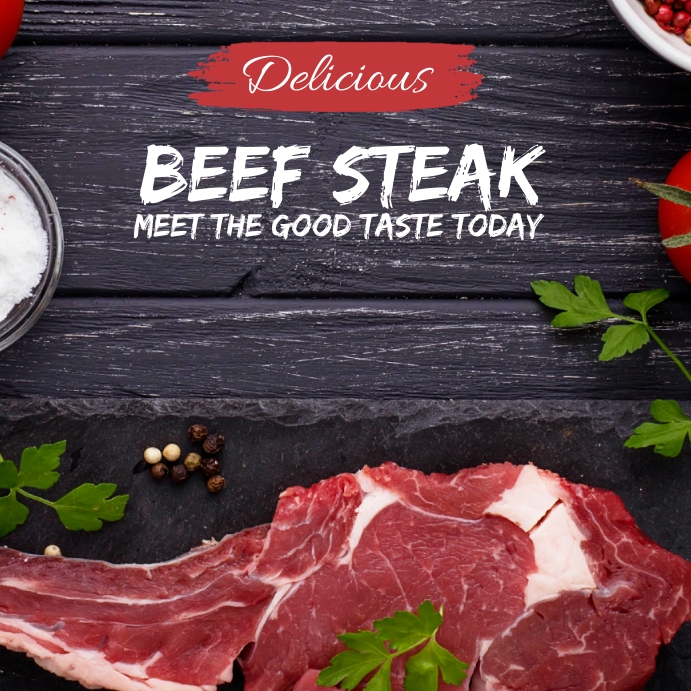 BEEF STEAK BUTCHER TEMPLATE Instagram Post