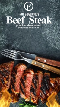 Beef Steak Instagram Story template