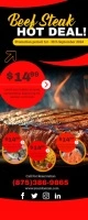 Beef Steak Menu Roll Up na Banner 2' × 5' template