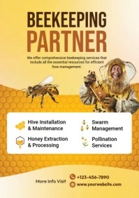 Beekeeping Partner Flyer Template A4