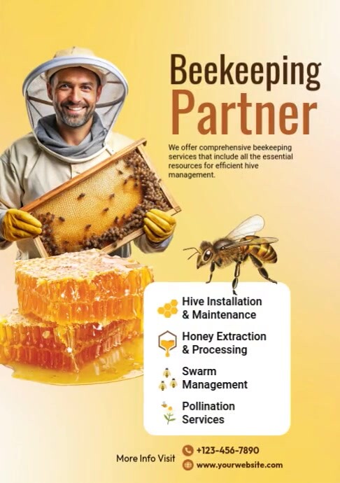 Beekeeping Partner Flyer Template A4