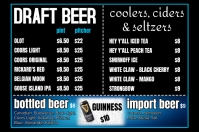 Beer & Coolers - Drink Menu Label template