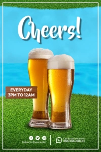Beer Ads Banner 4' × 6' template