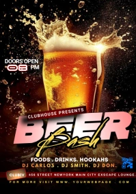 beer and drinks party posters A5 template