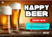 beer bash Postcard template