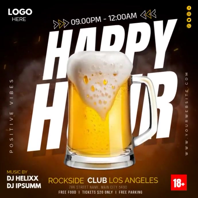 Beer Bash Party Instagram Post template