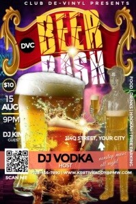 Beer Bash Party Poster template