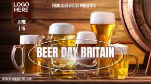 Brown Beer Day Britain Digital Display Template