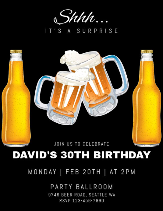 BEER Flyer (Letter pang-US) template